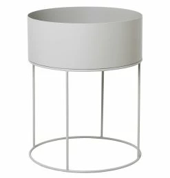 Ferm Living Plant Box – Round – Light Grey