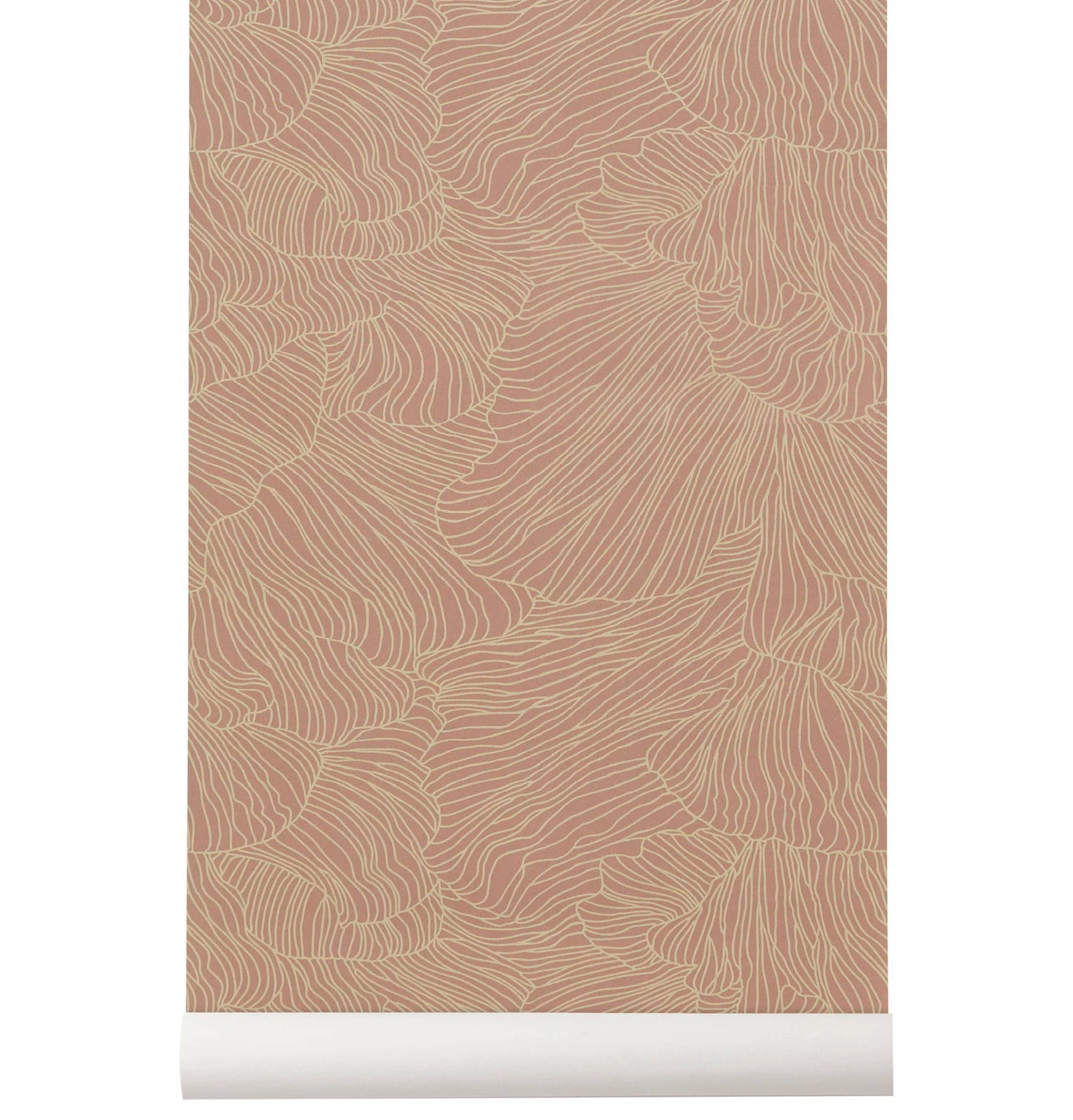 Ferm Living Coral Wallpaper - Dusty Rose/Beige