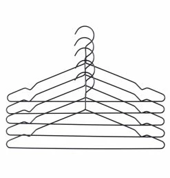 HAY Hang Clothing Hangers - Black - Set Of 5