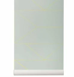 Ferm Living Lines Wallpaper - Mint