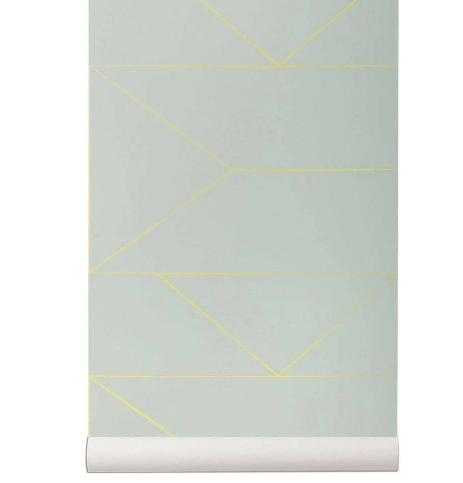 Ferm Living Lines Wallpaper - Mint
