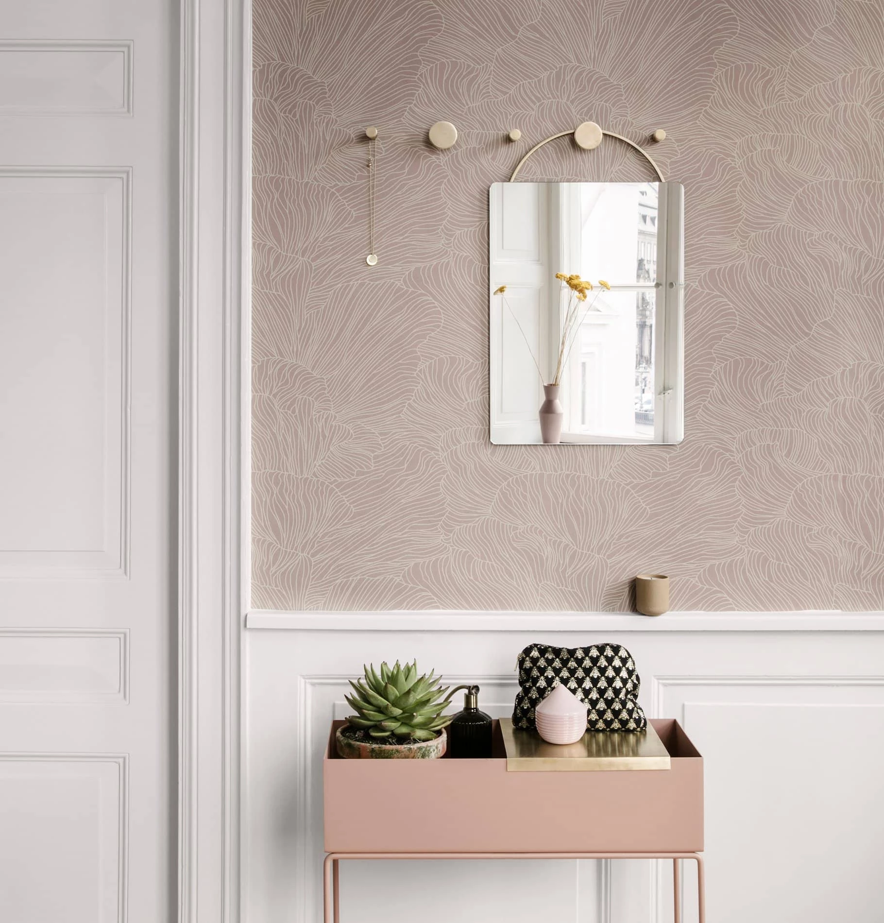 Ferm Living Coral Wallpaper - Dusty Rose/Beige - Image 2