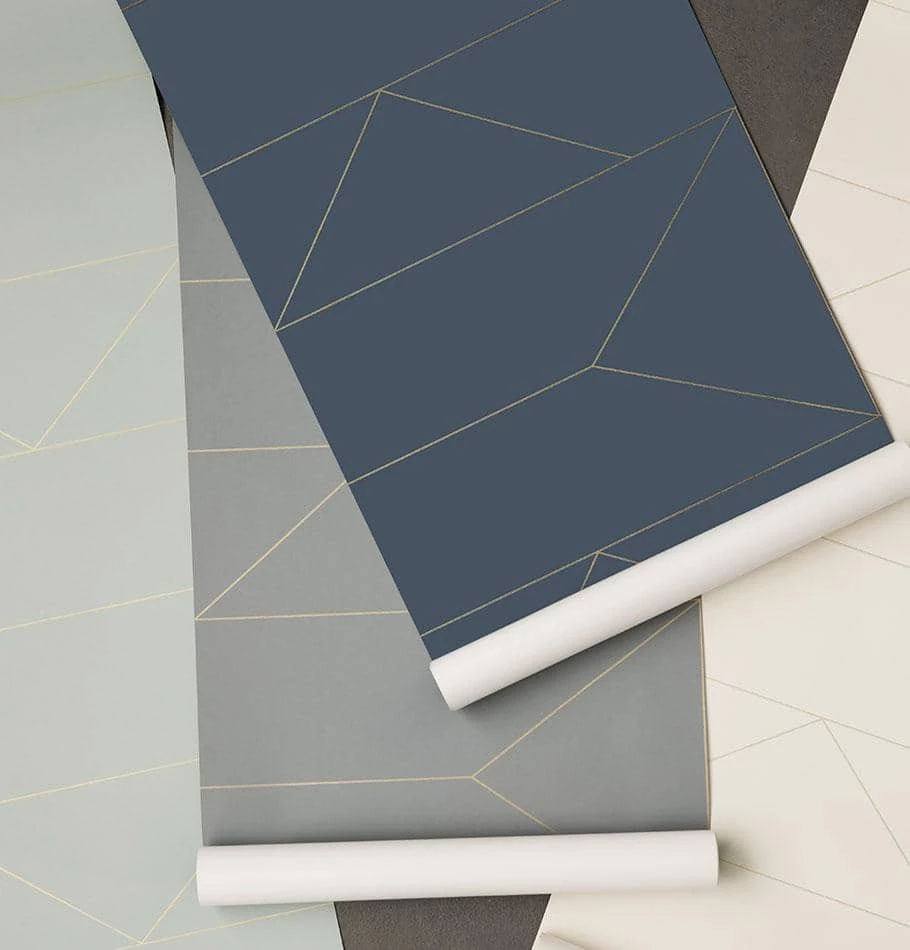 Ferm Living Lines Wallpaper - Dark Blue - Image 3