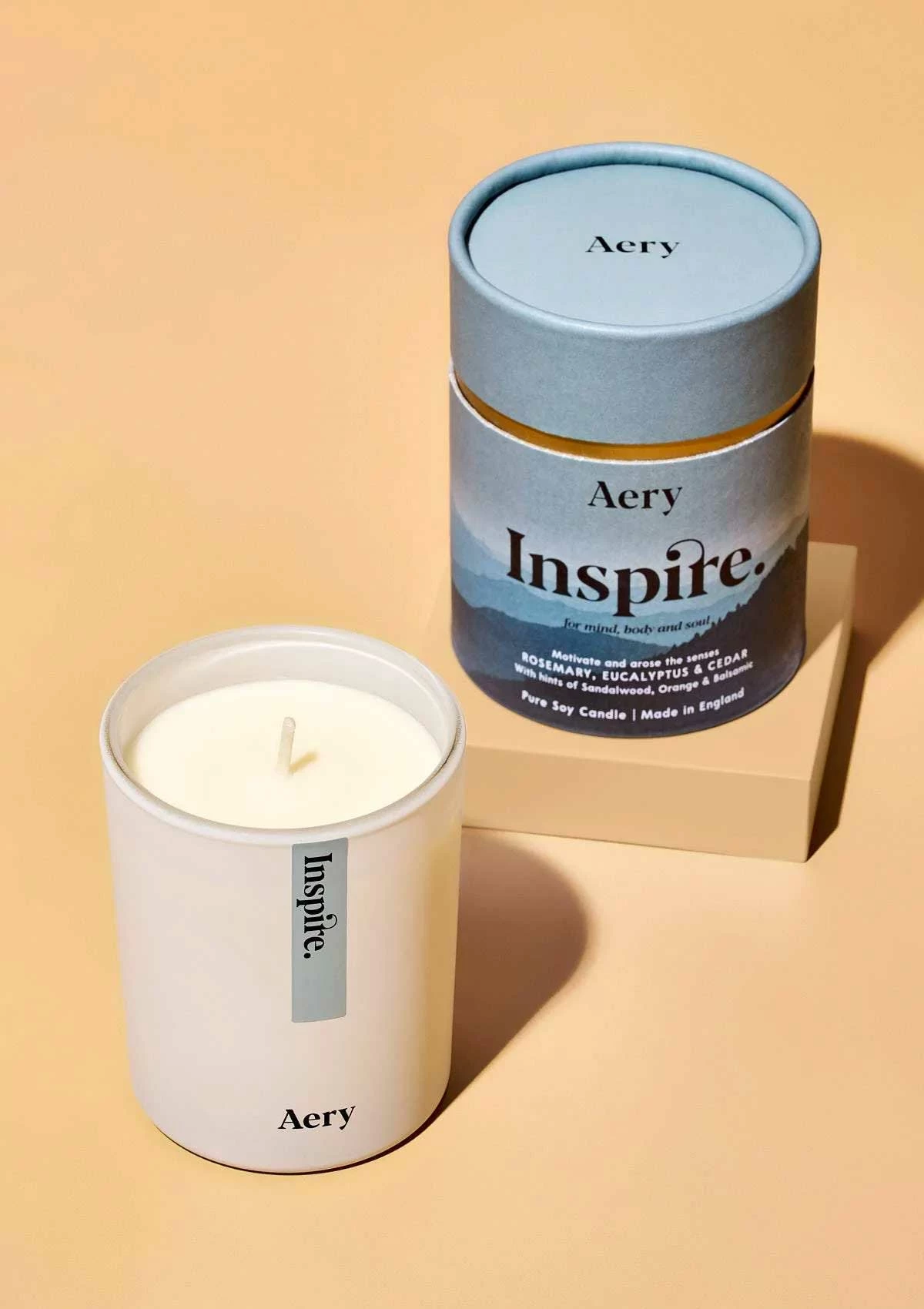 Aery Inspire Scented Candle – Rosemary, Eucalyptus And Cedar - Image 2