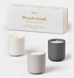 Aery Wonderland Set Of 3 Votive Candles