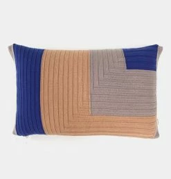 Ferm LIVING Angle Knit Cushion In Dusty Rose