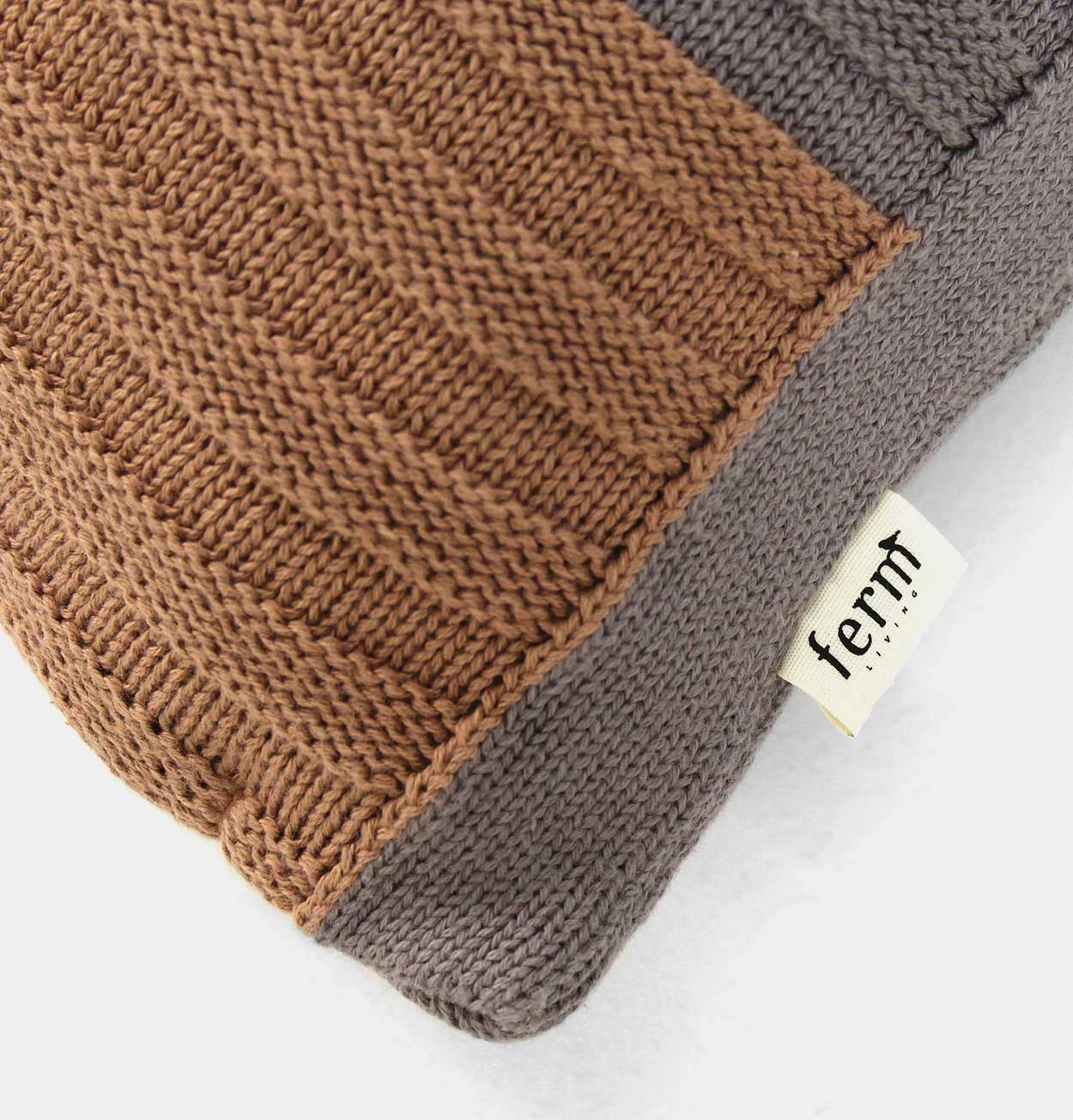 Ferm LIVING Angle Knit Cushion In Dusty Rose - Image 3