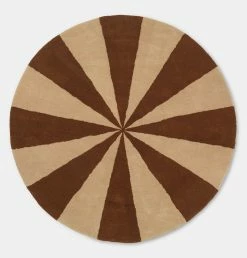 Ferm Living Arch Tufted Rug – Dark Brick/Off White – Large