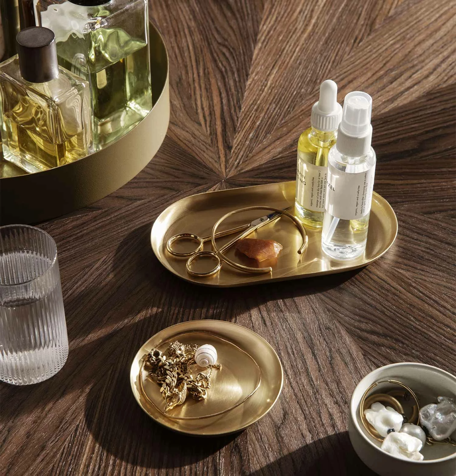 Ferm Living Basho Tray – Round – Brass - Image 2