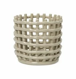Ferm Living Ceramic Basket – Small – Cashmere