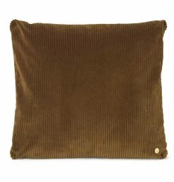 Ferm Living Corduroy Cushion In Golden Olive