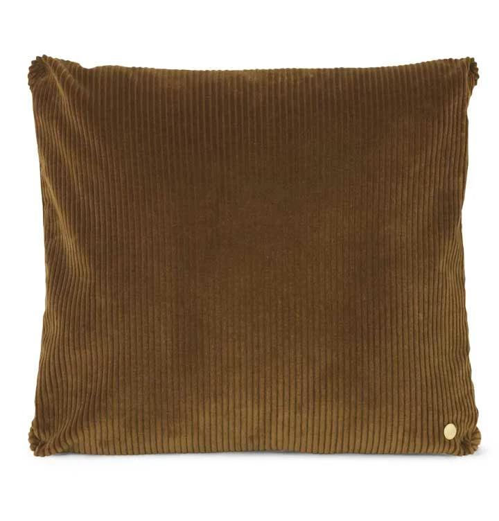 Ferm Living Corduroy Cushion In Golden Olive