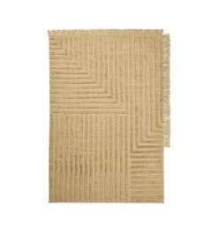 Ferm Living Crease Wool Rug – Light Sand – Small