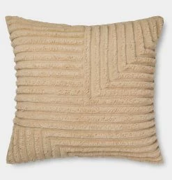 Ferm LIVING Large Crease Wool Cushion In Light Sand