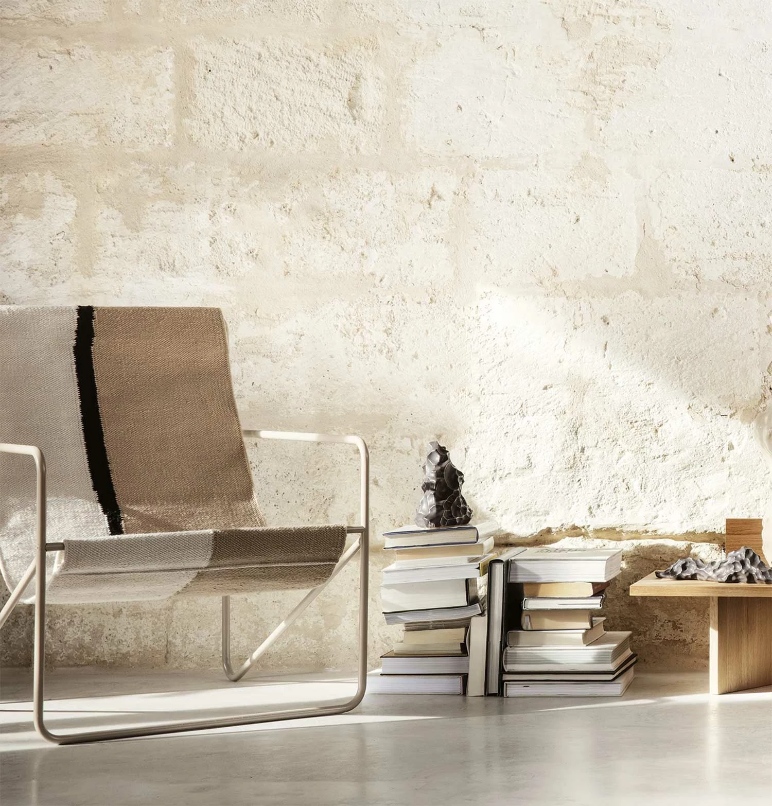 Ferm Living Desert Lounge Chair – Cashmere/Soil - Image 3