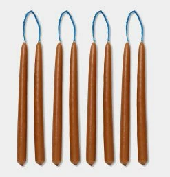 Ferm LIVING Dipped Candles In Amber – Set Of 8