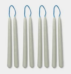 Ferm LIVING Dipped Candles In Sage – Set Of 8