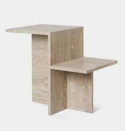 Ferm LIVING Distinct Side Table In Travertine