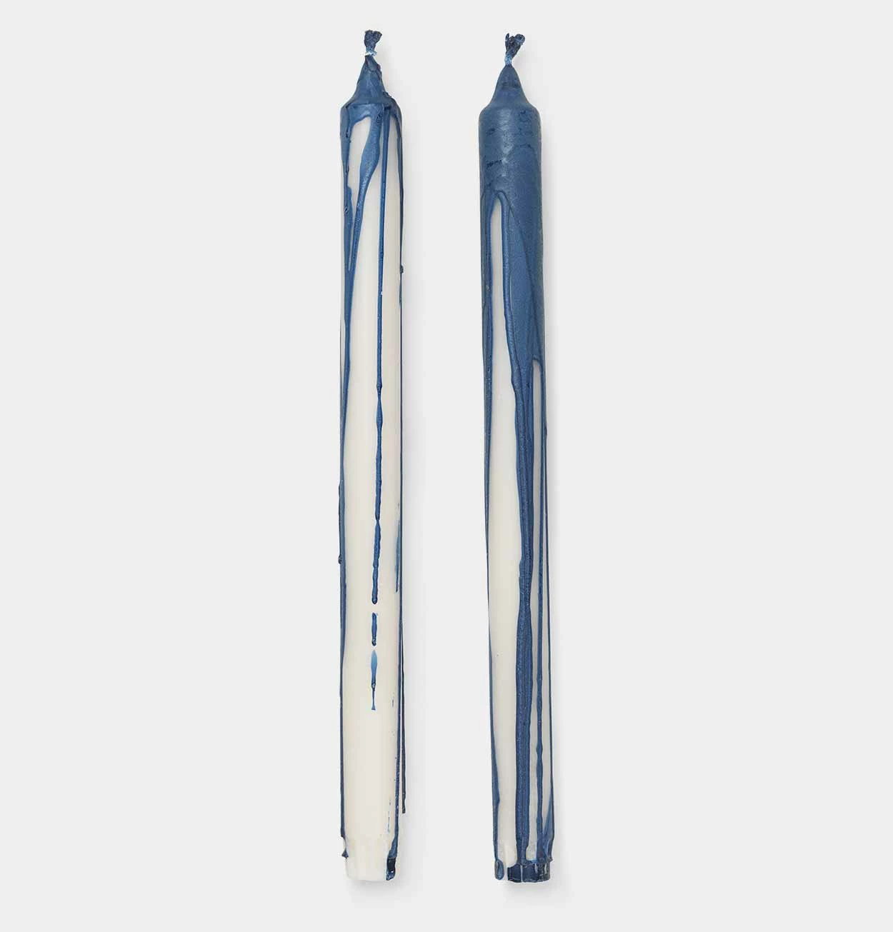 Ferm LIVING Dryp Candles In Deep Blue – Set Of 2