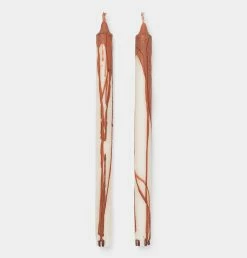 Ferm LIVING Dryp Candles In Rust – Set Of 2