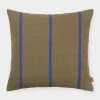Ferm LIVING Grand Cushion In Olive & Bright Blue