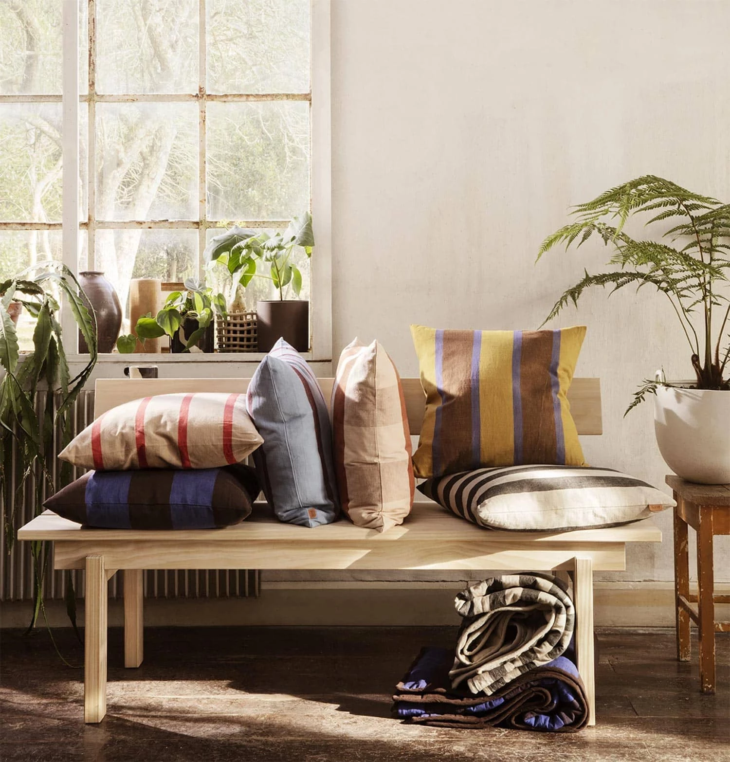 Ferm Living Grand Cushion β Sand/Black - Image 3