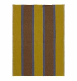 Ferm Living Hale Tea Towel – Lime/Bright Blue/Choco