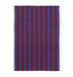 Ferm Living Hale Tea Towel – Brown/Navy Blue
