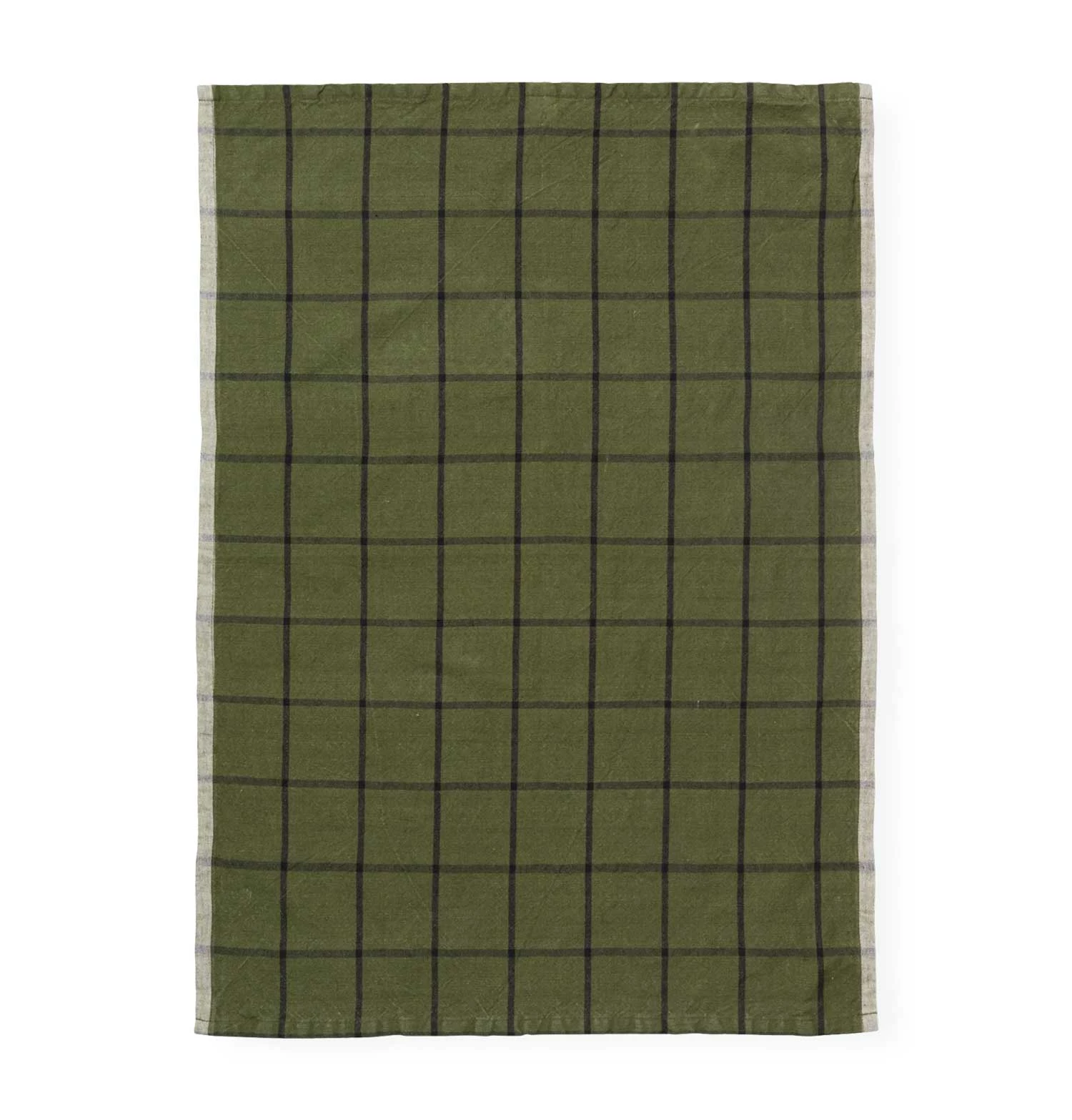 Ferm Living Hale Tea Towel – Green/Black