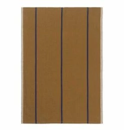 Ferm Living Hale Tea Towel – Mustard/Navy