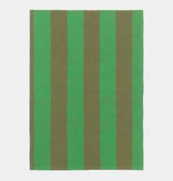 Ferm LIVING Hale Tea Towel In Olive & Green