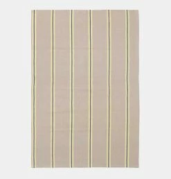 Ferm LIVING Hale Tea Towel In Oyster, Lemon & Bright Blue
