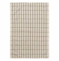 Ferm Living Hale Tea Towel – Sand/Black