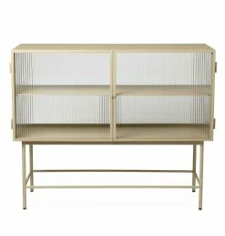 Ferm Living Haze Sideboard – Reeded Glass – Cashmere