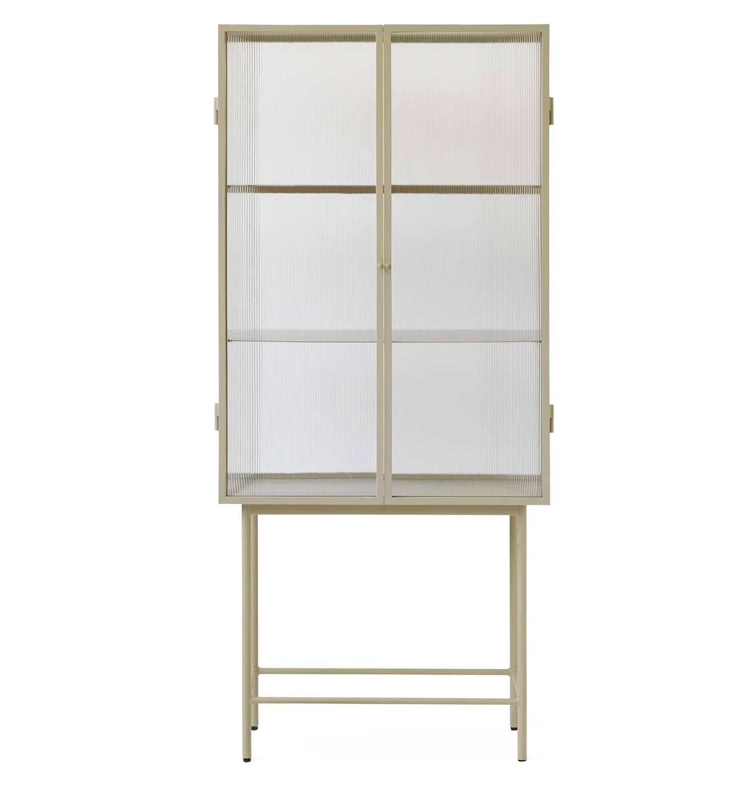 Ferm Living Haze Vitrine – Reeded Glass – Cashmere