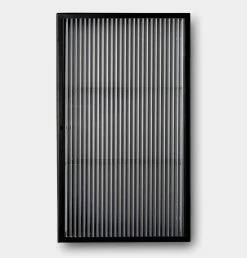 Ferm Living Haze Wall Cabinet – Black – Reeded Glass