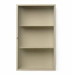 Ferm Living Haze Wall Cabinet – Cashmere – Reeded Glass