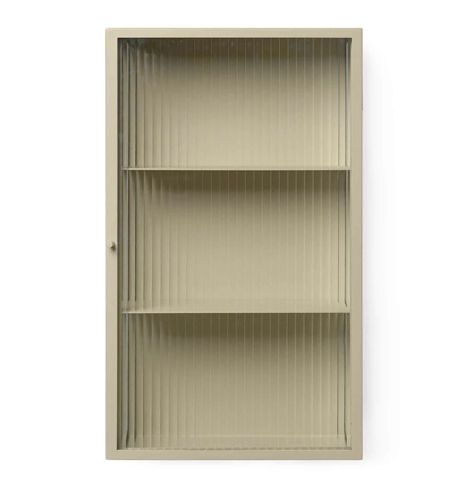 Ferm Living Haze Wall Cabinet β Cashmere β Reeded Glass
