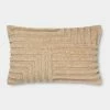 Ferm LIVING Rectangle Crease Wool Cushion In Light Sand