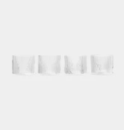 Ferm Living Ripple Low Glasses – Set Of 4 – Clear