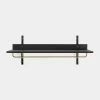Ferm LIVING Sector Rack Shelf In Black Oak And Brass