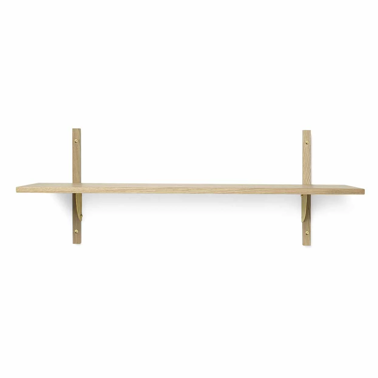 Ferm Living Sector Shelf β Single β Oak/Brass