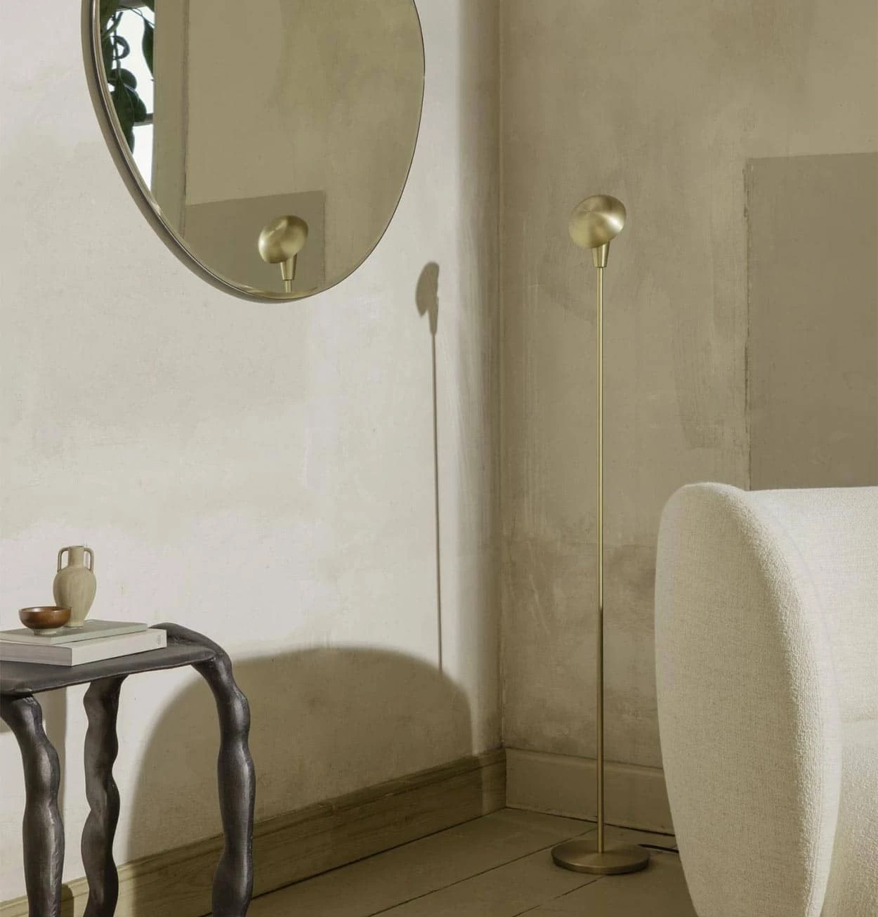 Ferm LIVING Tiny Floor Lamp In Brass - Image 2