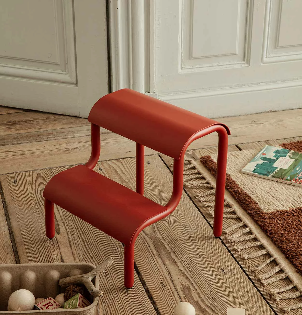 Ferm LIVING Up Step Stool In Poppy Red - Image 2