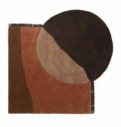 Ferm Living View Tufted Rug – Red Brown