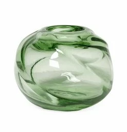 Ferm Living Water Swirl Vase – Round – Clear