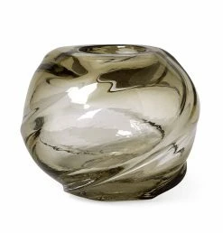 Ferm Living Water Swirl Vase – Round – Light Yellow