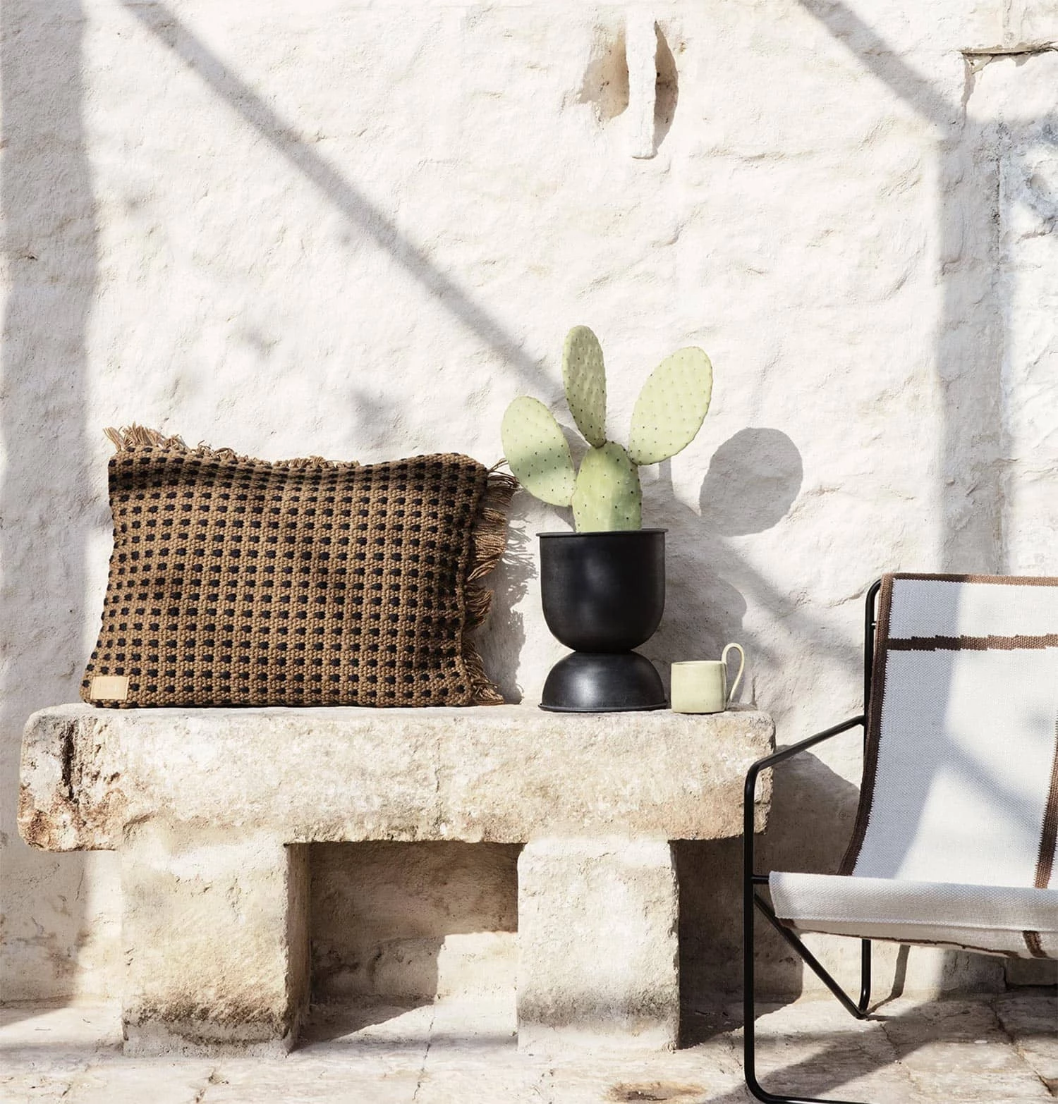 Ferm Living Way Cushion In Sugar Kelp - Image 2