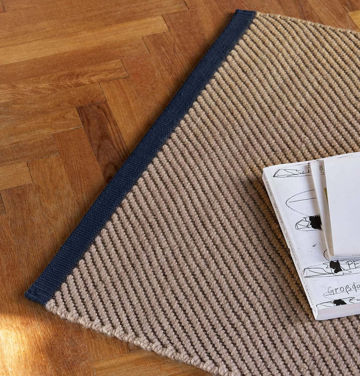 HAY Bias Rug In Cappuccino – Various Sizes - Image 2