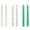 HAY Candle – Set Of 6 – Long Mix – Mint, Light Grey, Green